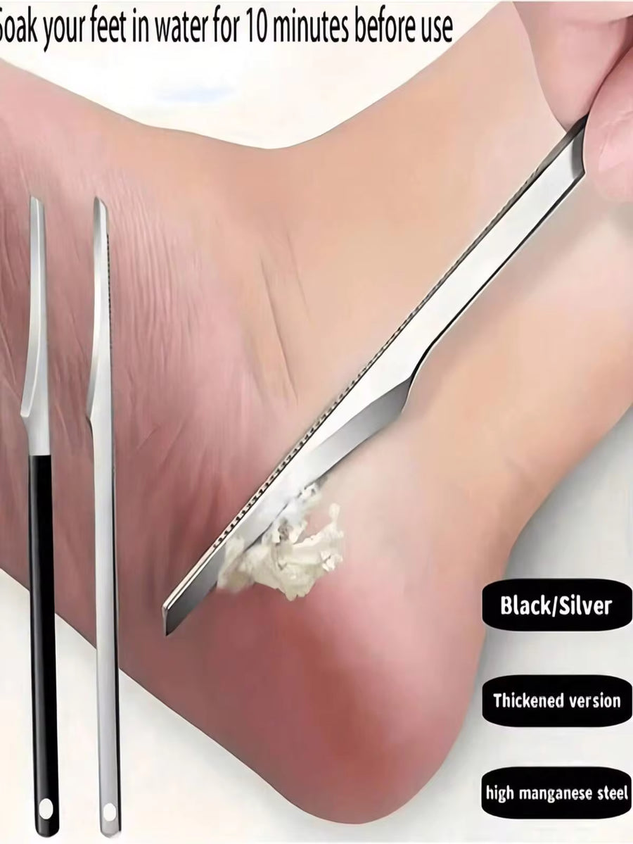 1/2/3pcs Professional Stainless Steel Foot Scraper Tool, Dead Skin Remover, Foot Care Tool For Men And Women (With Protective Cover)